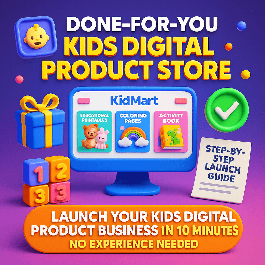Done-For-You Kids Digital Product Store With Preloaded Products