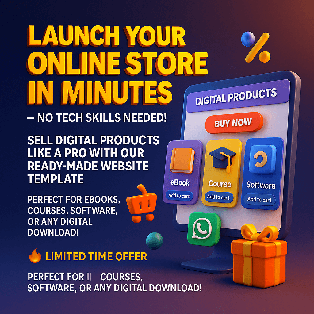 High Converting Digital Product Selling Website with 40+ Free Products